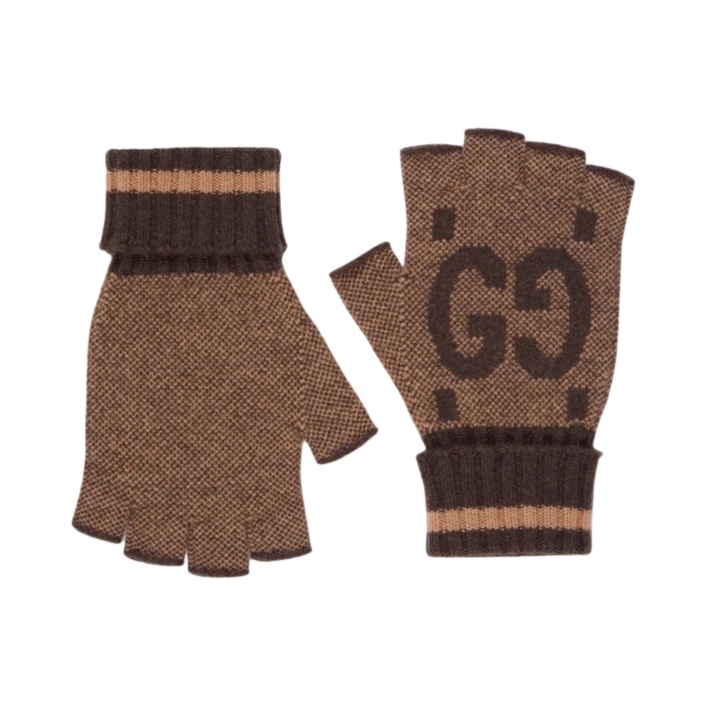 GUCCI CASHMERE FINGERLESS GLOVES